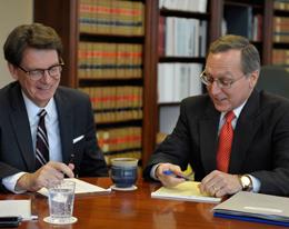 Judge Bates and Jim Duff working together