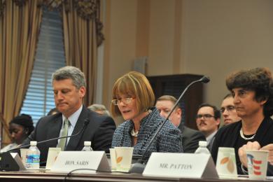 Judge Irene Keeley, (photo center) with U.S. Sentencing Commission chair, Judge Patti Saris,(photo right) testified before a House Task Force on the Judiciary’s lack of resources to handle an increased caseload.