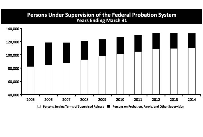 Persons Under Supervision of the Federal Probation System Years Ending March 31