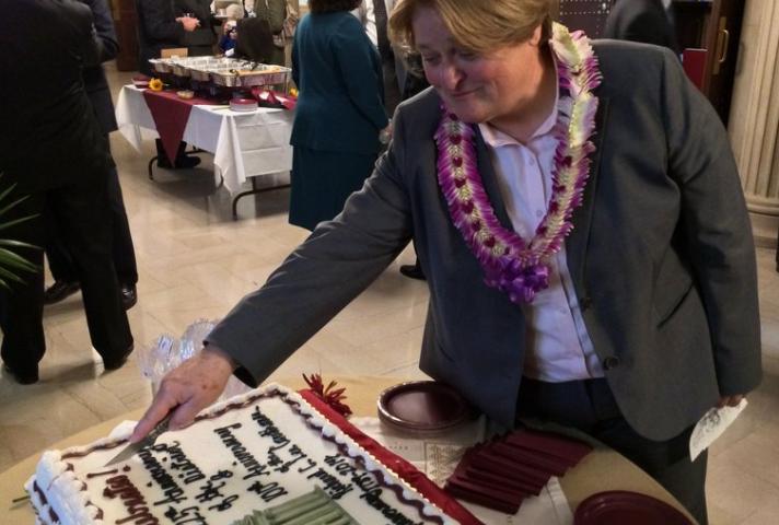 In New Haven, Connecticut, a birthday cake helped celebrate the 225th anniversary of the Judiciary Act of 1789.