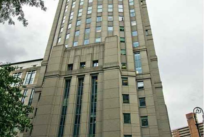 The 27-story Daniel Patrick Moynihan United States Courthouse, at 500 Pearl Street in lower Manhattan, houses the U.S. District Court for the Southern District of New York. The building was closed this week due to damage from Hurricane Sandy.