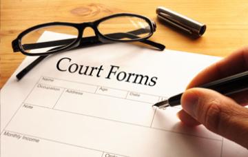 Where do you search for upcoming court cases?