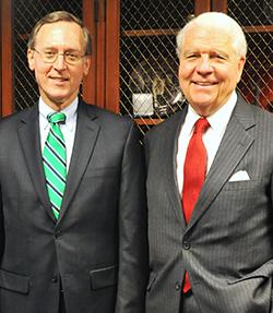 Judge John D. Bates, Director of the Administrative Office of the U.S. Courts, and his predecessor as Director of the AO, Judge Thomas F. Hogan