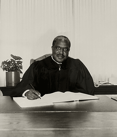 Circuit Judge Joseph W. Hatchett works in his chambers at the Court of Appeals for the Eleventh Circuit. Courtesy of Rashad Green.