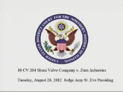 Sloan Valve Company vs. Zurn Industries (Part 1)