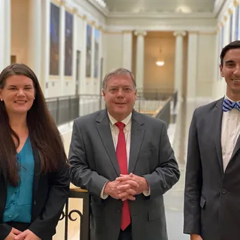 Chief Judge L. Scott Coogler with his law clerks. 