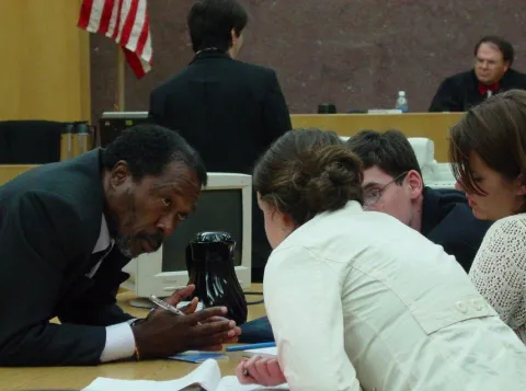 To mark the 50th anniversary of Gideon v. Wainwright, federal public defenders are helping students re-enact the case in federal courts. To mark the 50th anniversary of Gideon v. Wainwright, federal public defenders are helping students re-enact the case in federal courts.