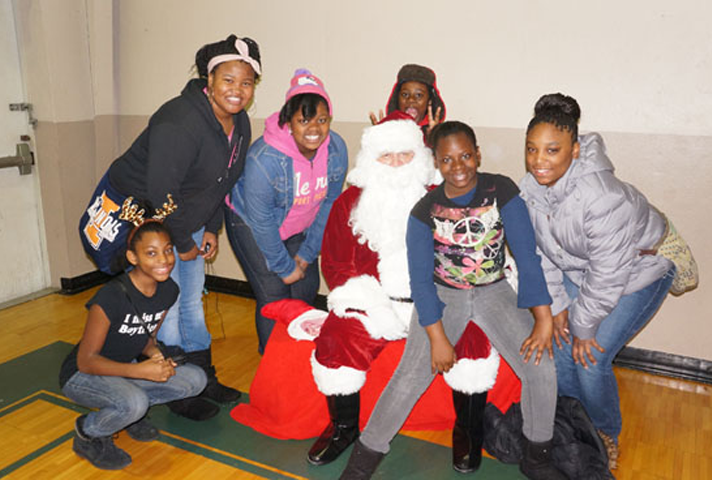 The district also hosts a yearly holiday party for children living in the projects of East St. Louis.