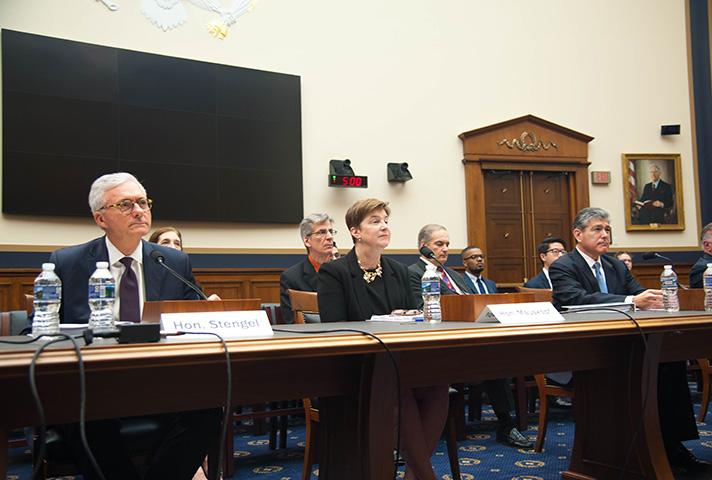 Judges testify at a House subcommittee hearing. 