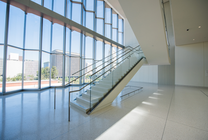 Inside of new federal courthouse in LA.