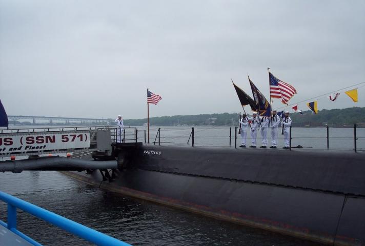 Some ceremonies have a theme, such as the one at the Submarine Force Museum in Groton, Conn., during Military Appreciation Month.