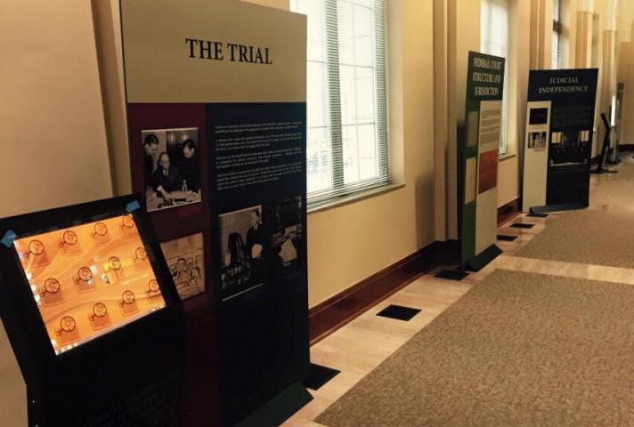 Displays show how federal courts work, and discuss famous cases heard in Oklahoma City--such as the 1933 prosecution of mobster "Machine Gun" Kelly.