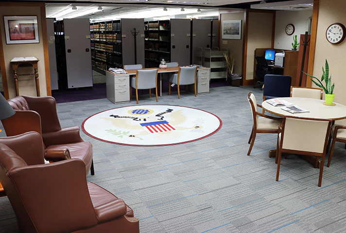 Image: A Sixth Circuit library in Cincinnati occupied a much smaller space after moving into a clerk’s office file storage area that no longer was needed.