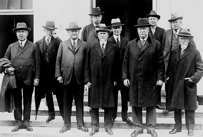 Members of the Conference outside the White House in 1926. Chief Justice William Howard Taft is in the first row, second from right.