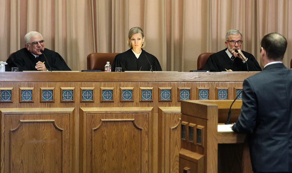 All-Alaskan appellate panel, left to right: Senior Circuit Judge Andrew J. Kleinfeld of Fairbanks, Circuit Judge Morgan Christen of Anchorage, and Senior District Judge John W. Sedwick, of Anchorage. All-Alaskan appellate panel, left to right: Senior Circuit Judge Andrew J. Kleinfeld of Fairbanks, Circuit Judge Morgan Christen of Anchorage, and Senior District Judge John W. Sedwick, of Anchorage.