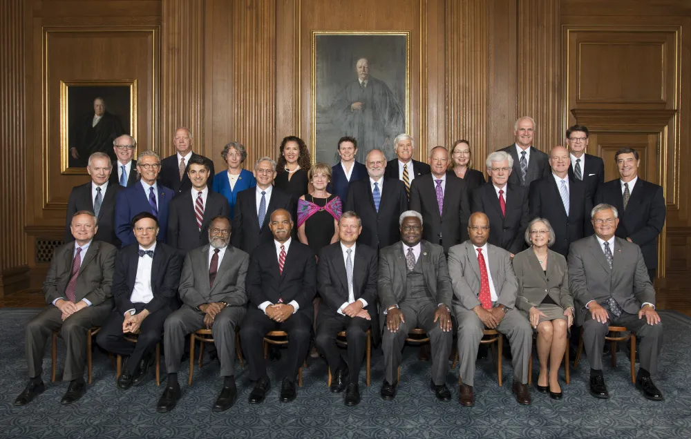 The members of the Judicial Conference at their September 2016 meeting.