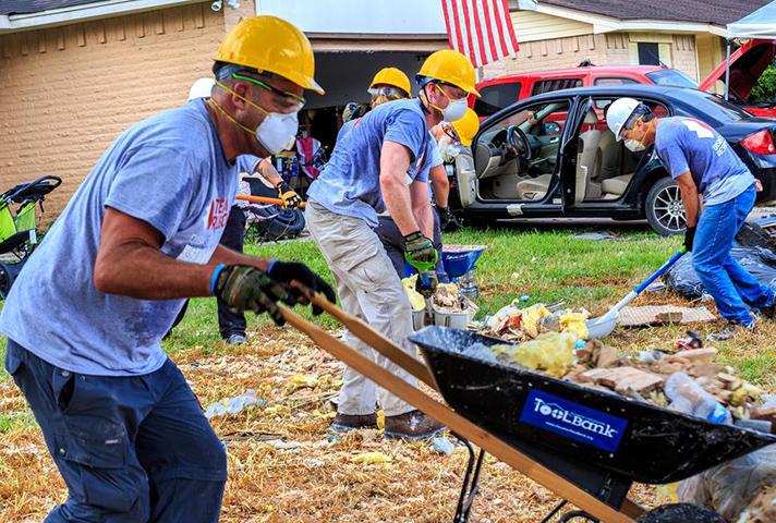 Clean up efforts in Texas.