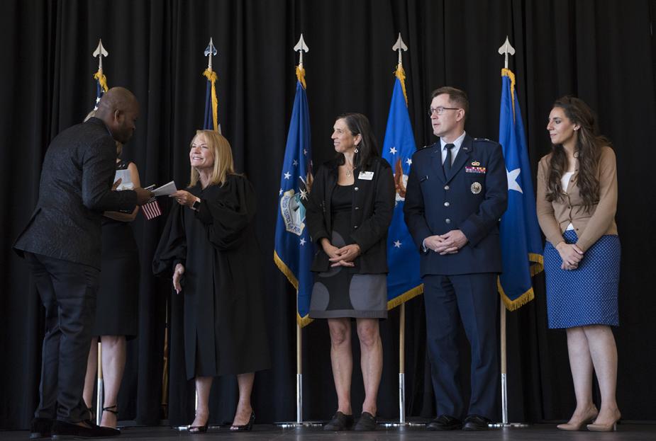 Naturalization ceremony at the U.S. Air Force Academy.
