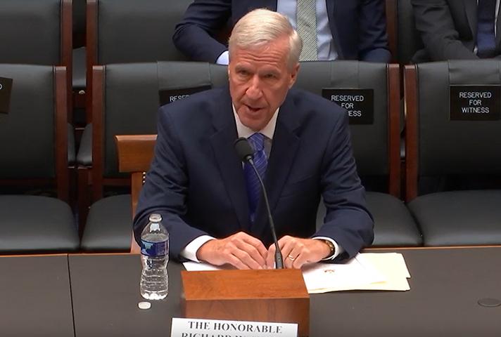 Judge Richard W. Story testifies before the House Subcommittee on Courts, Intellectual Property, and the Internet