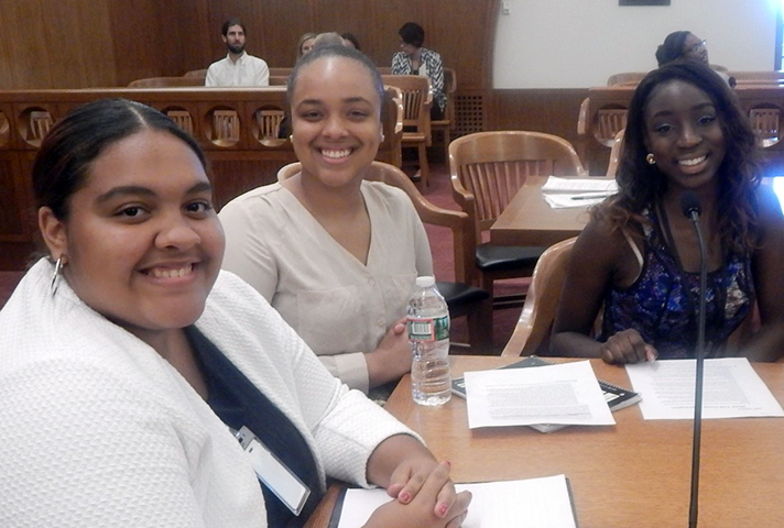 Nelson fellows prepare for their mock trial-capstone event in 2016.