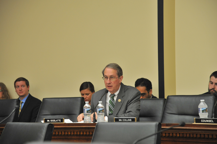 Rep. Robert Goodlatte (R-VA), chair of the House Judiciary Committee, makes a statement