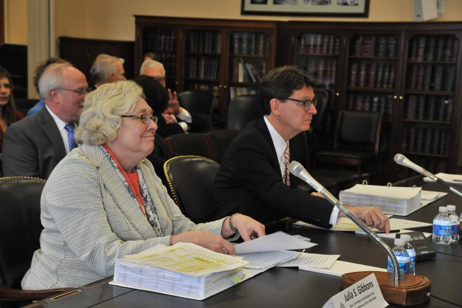 Judge Julia Gibbons and AO Director James Duff at the House hearing on the Judiciary’s FY 2016 Appropriations