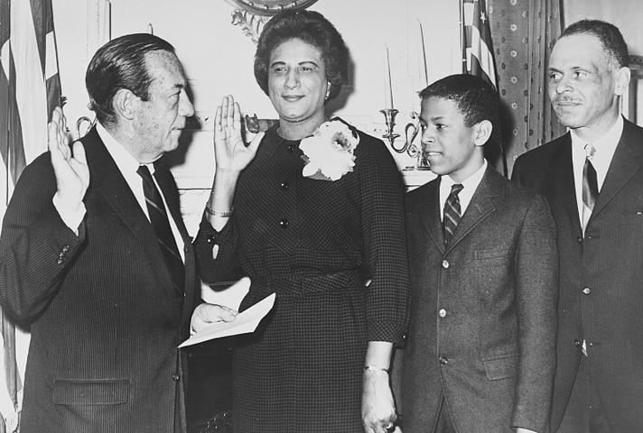 Constance Baker Motley became the first woman President of New York’s Manhattan Borough.