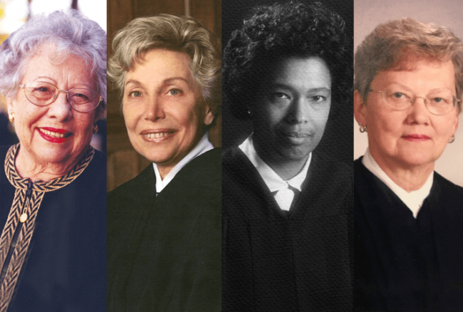 Image: A group of women appointed to the federal bench in 1979.