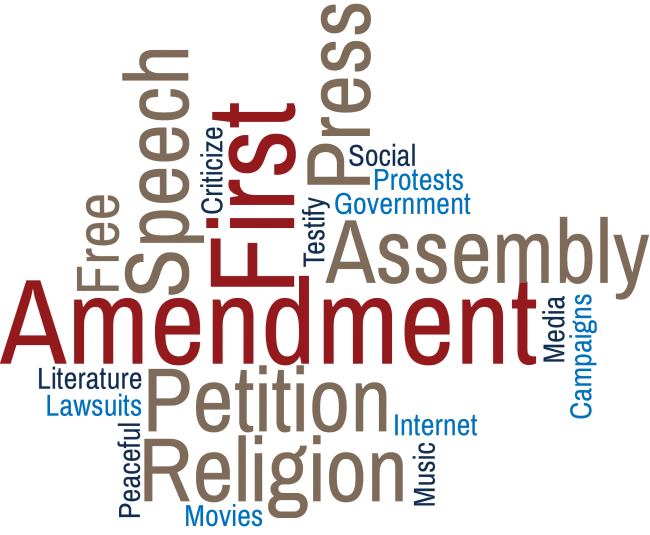Words associated with the first amendment